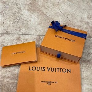 Lv box and shopping bag